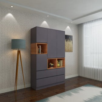 Wardrobe : 3 Door Wardrobe (In Mist Finish)