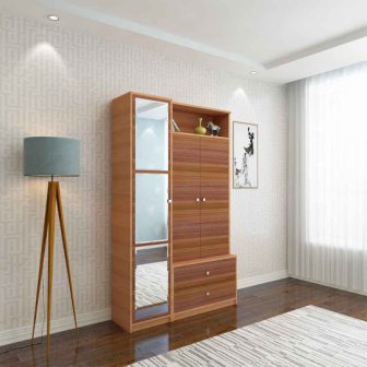 Wardrobe : 3 Door Wardrobe (In Nayana Teak)