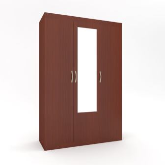 Wardrobe 3 Door Wardrobe ( In Sapeli Finish)