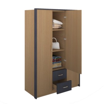 Wardrobe 3 Door Wardrobe (In Tawny Grey Fusion)