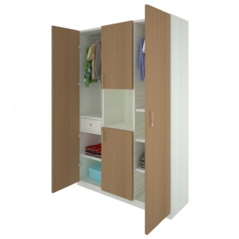Wardrobe : 3 Door Wardrobe (In Triscuit )