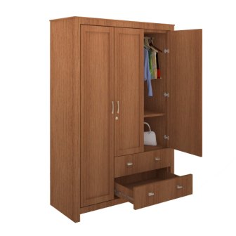 Wardrobe 3 Door Wardrobe (In Urban Teak)
