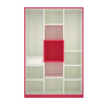 Wardrobe 3 Door Wardrobe (In rose Finish)