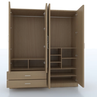 Wardrobe : 4 Door Wardrobe (In Bavarian Beech)