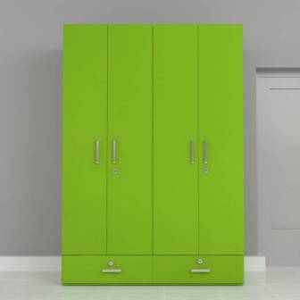 Wardrobe : 4 Door Wardrobe (In Blooming Green)