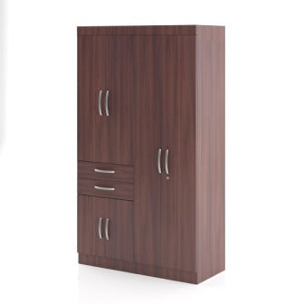 Wardrobe 4 Door Wardrobe (In Classic Walnut)