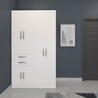 Wardrobe : 4 Door Wardrobe (In Frosty Finish)
