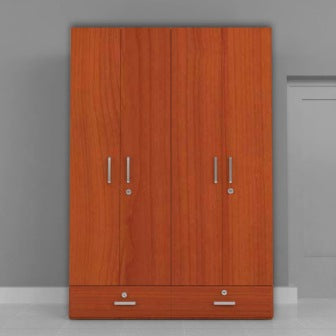  Wardrobe 4 Door Wardrobe (In Oxford Cherry)