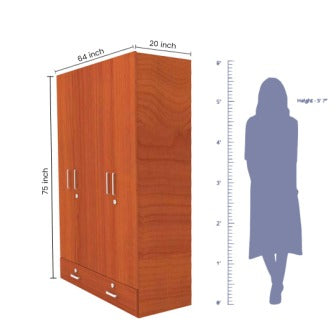  Wardrobe 4 Door Wardrobe (In Oxford Cherry)