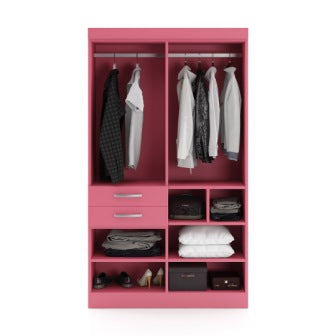 Wardrobe : 4 Door Wardrobe (In Shocking Pink)