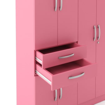 Wardrobe : 4 Door Wardrobe (In Shocking Pink)