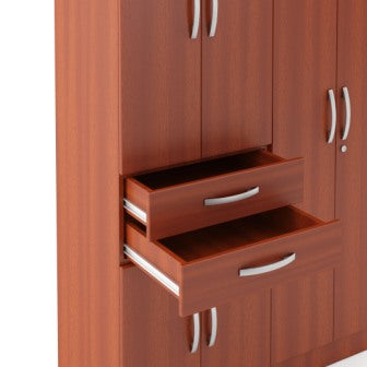 Wardrobe : 4 Door Wardrobe (In Teak Finish)