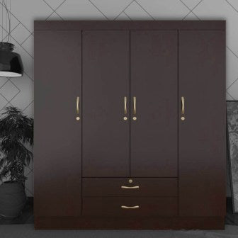Wardrobe : 4 Door Wardrobe (In Wenge Brew Finish )