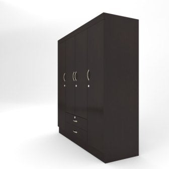 Wardrobe : 4 Door Wardrobe (In Wenge Brew Finish )