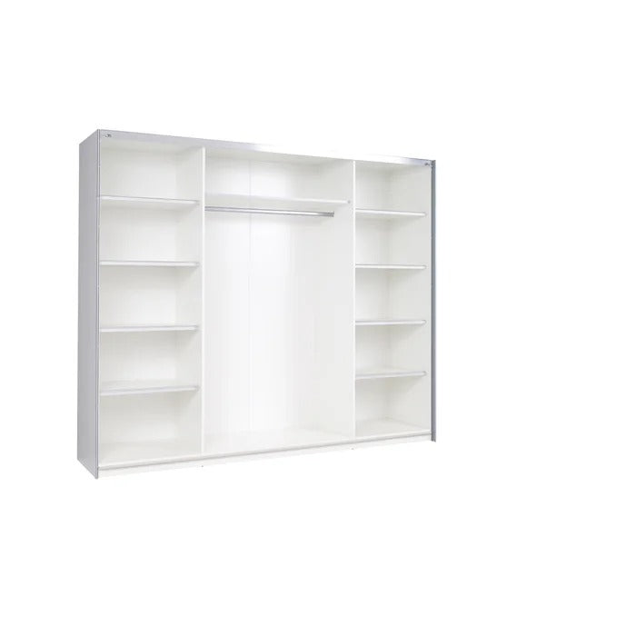 Wardrobe: 9 Shelves White Wardrobe