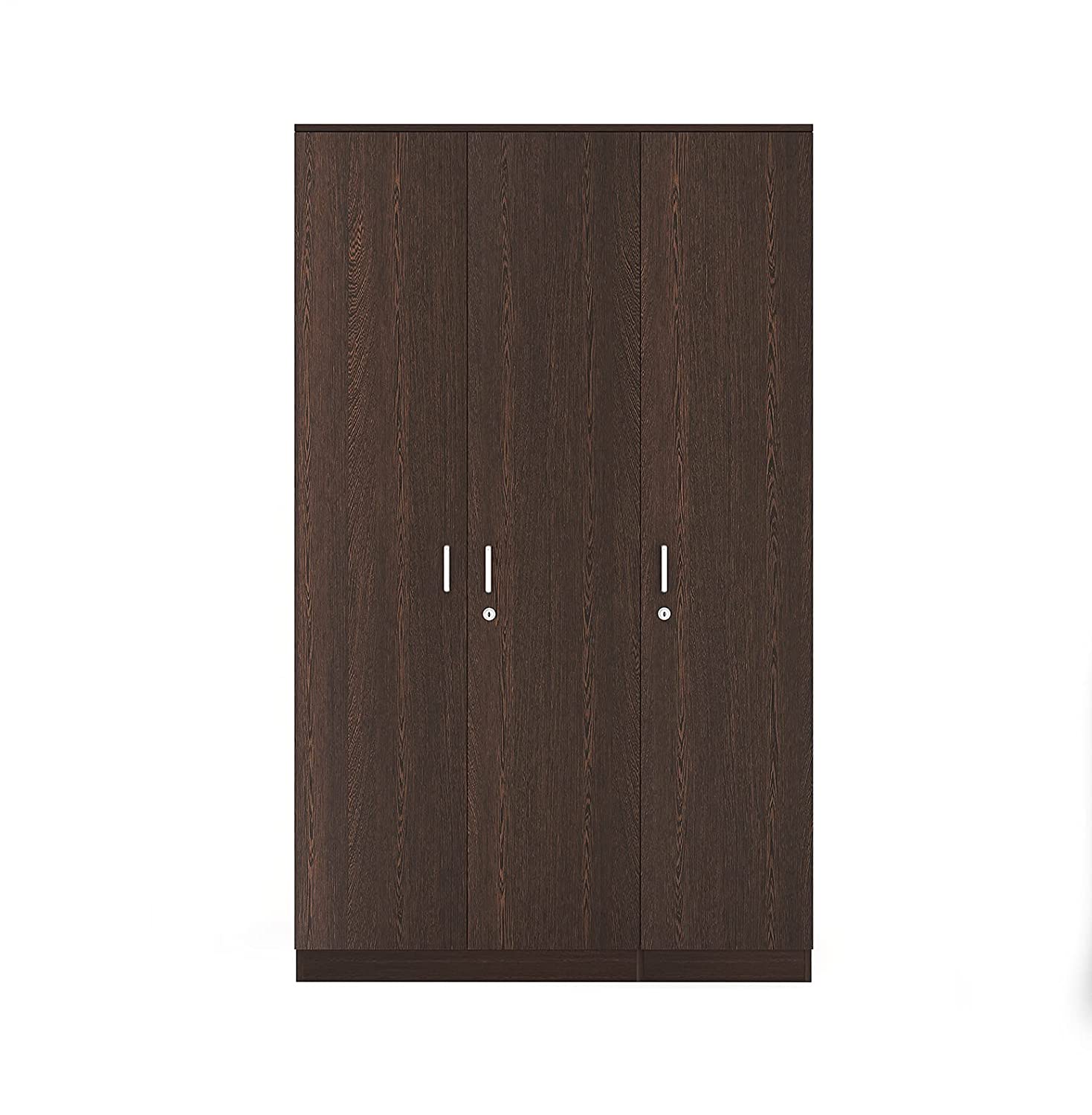Wardrobe: Adrie Engineered Wood 3 Door Wardrobe With Drawer (Wenge)