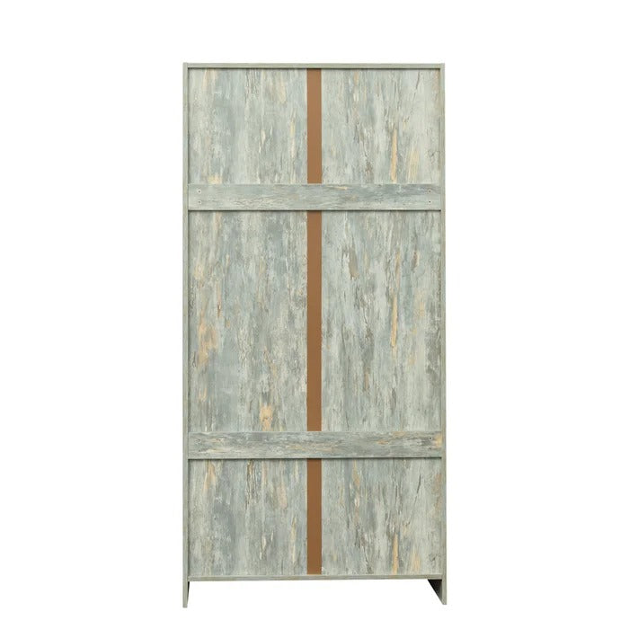Wardrobe High Wardrobe And Kitchen Cabinet With 2 Doors,Grey