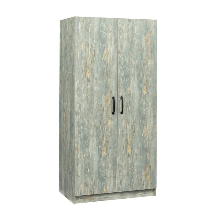 Wardrobe High Wardrobe And Kitchen Cabinet With 2 Doors,Grey