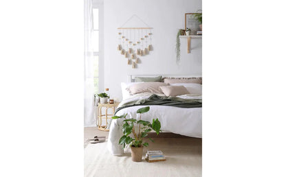 Double Bed: Antique Pine Wooden Bed