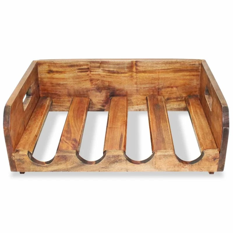 Wine Racks : 16 Bottle Solid Wood Floor Wine Bottle Rack in Brown (Set of 4)