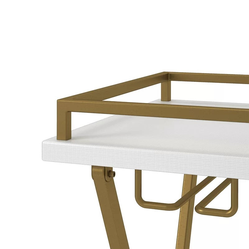 Wine Racks : 5 Bottle Floor Wine Bottle & Glass Rack in Gold/White
