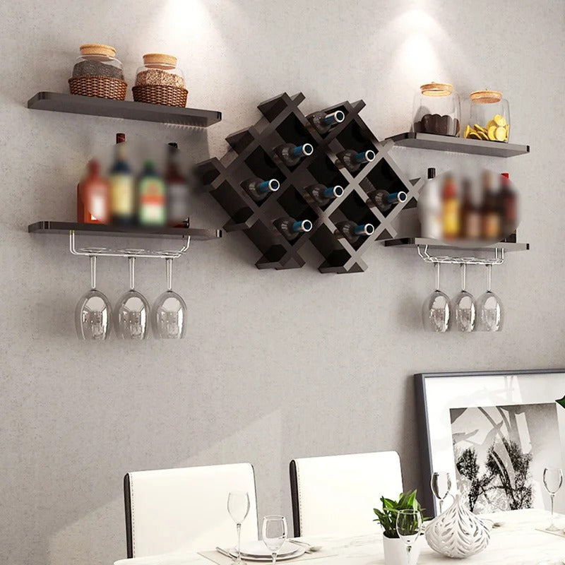 Wine Racks : 7 Bottle Wall Mounted Wine Bottle