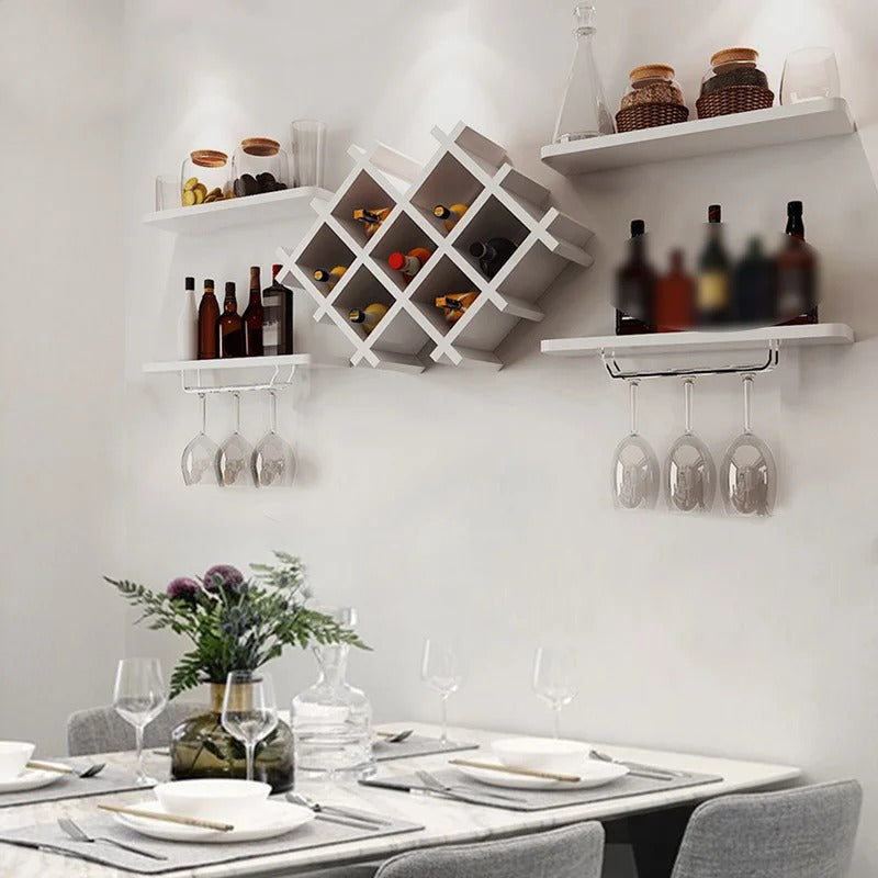 Wine Racks : 7 Bottle Wall Mounted Wine Bottle