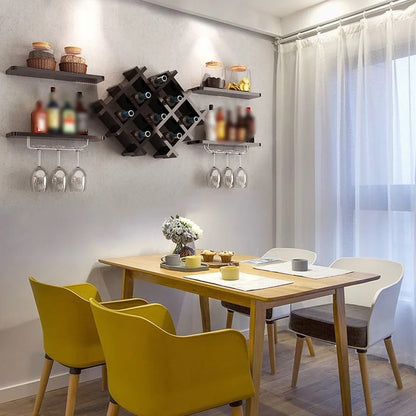 Wine Racks : 7 Bottle Wall Mounted Wine Bottle
