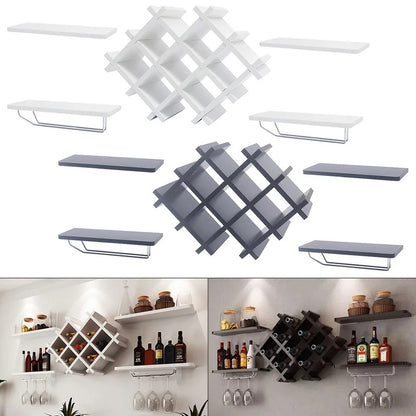 Wine Racks : 7 Bottle Wall Mounted Wine Bottle