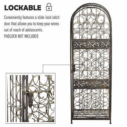 Wine Racks : Floor Wine Bottle Rack in Antique Bronze