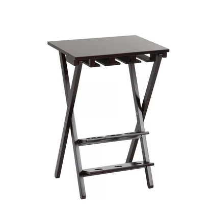 Wine Racks : Floor Wine Bottle & Glass Rack in Dark Cherry