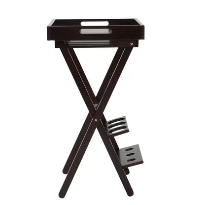 Wine Racks : Floor Wine Bottle & Glass Rack in Dark Cherry