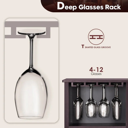 Wine Racks : Home Bar in Brown