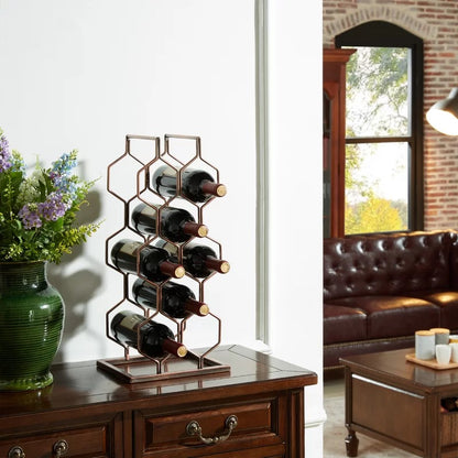 Wine Racks : Sen Tabletop Wine Bottle Rack in Copper