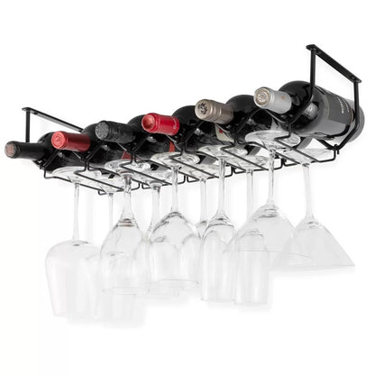 Wine Racks : Sk 6 Bottle Hanging Wine Bottle & Glass Rack
