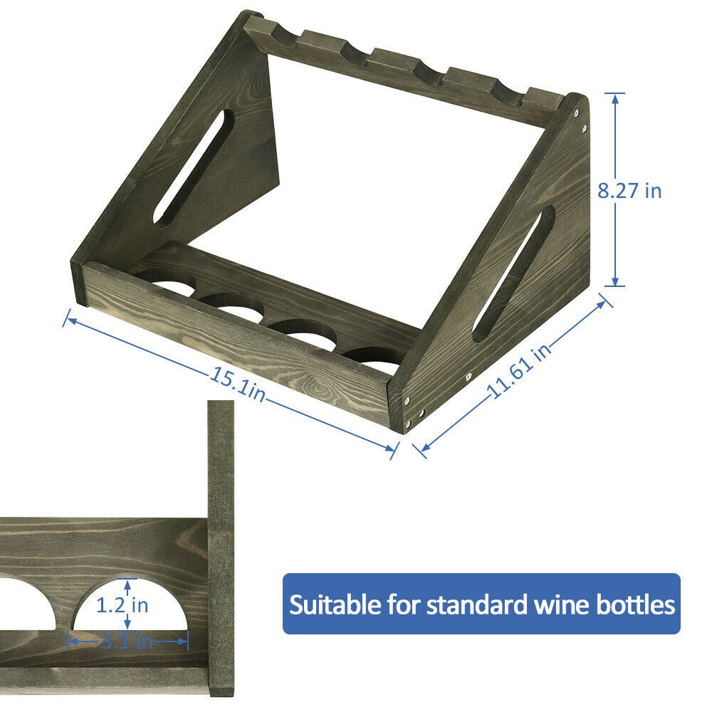Wine Racks Solid Wood Tabletop Wine Bottle Rack