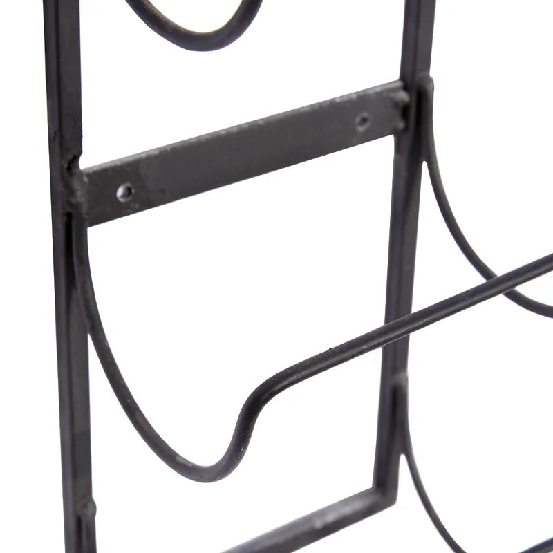 Wine Racks : Wall Mounted Wine Bottle Rack in Black