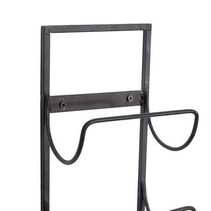 Wine Racks : Wall Mounted Wine Bottle Rack in Black