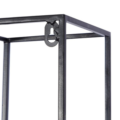 Wine Racks : Wall Mounted Wine Bottle & Glass Rack in Black/Brown