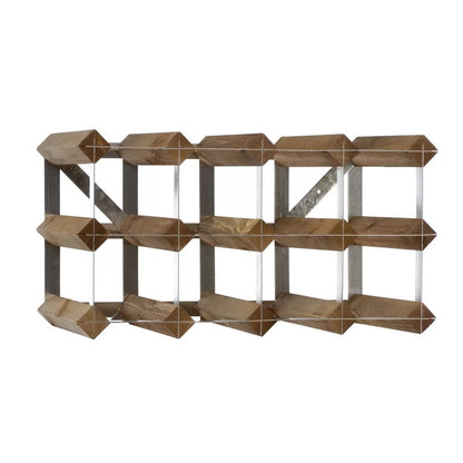 Wine Racks : Solid Wood Floor Wine Bottle Rack in Dark Oak