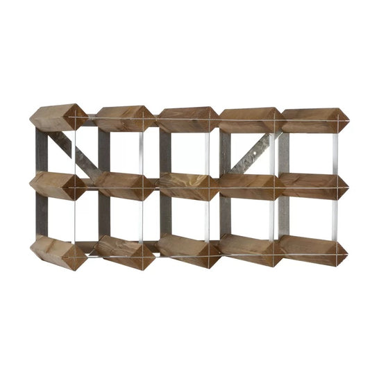 Wine Racks : Solid Wood Floor Wine Bottle Rack in Dark Oak