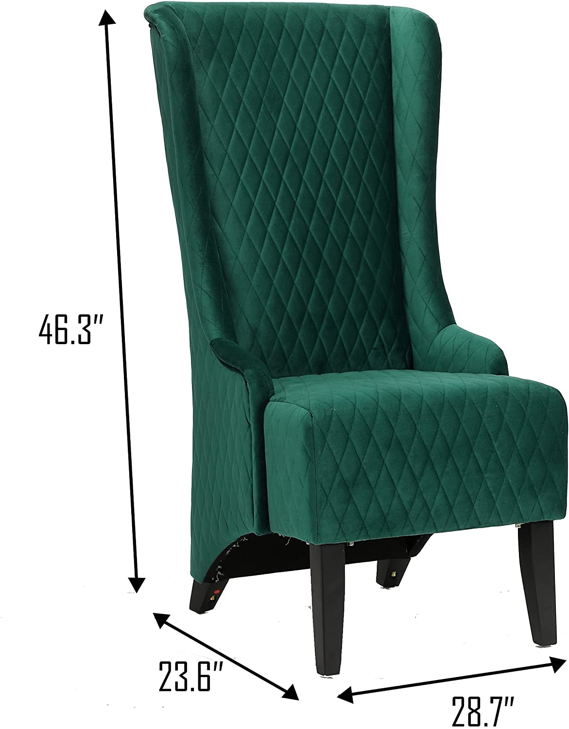 Wing Chair: 23.6'' Wide Tufted Velvet Wingback Chair
