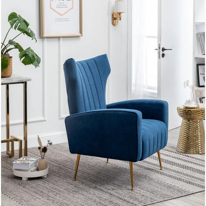 Wing Chair: 27'' Wide Velvet Wingback Chair