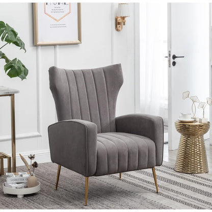 Wing Chair: 27'' Wide Velvet Wingback Chair