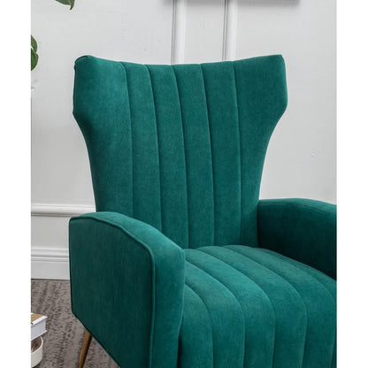 Wing Chair: 27'' Wide Velvet Wingback Chair