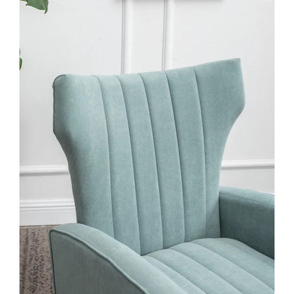 Wing Chair: 27'' Wide Velvet Wingback Chair