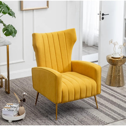 Wing Chair: 27'' Wide Velvet Wingback Chair