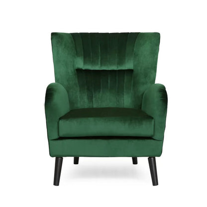 Wing Chair: 31'' Wide Tufted Velvet Wingback Chair