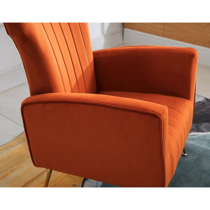 Wing Chair: Fliptak 24.5'' Wide Velvet Wingback Chair