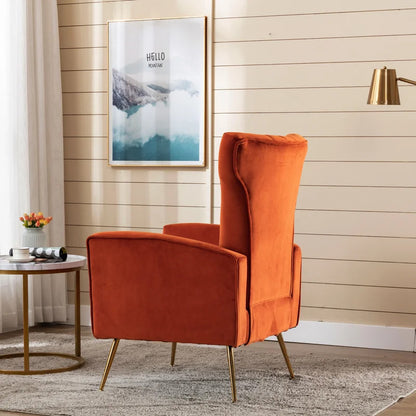 Wing Chair: Fliptak 24.5'' Wide Velvet Wingback Chair
